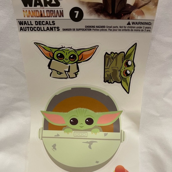 Star Wars The Mandalorian Grogru Wall Decals by RoomMates - Set of 7 - NEW! - Picture 2 of 3